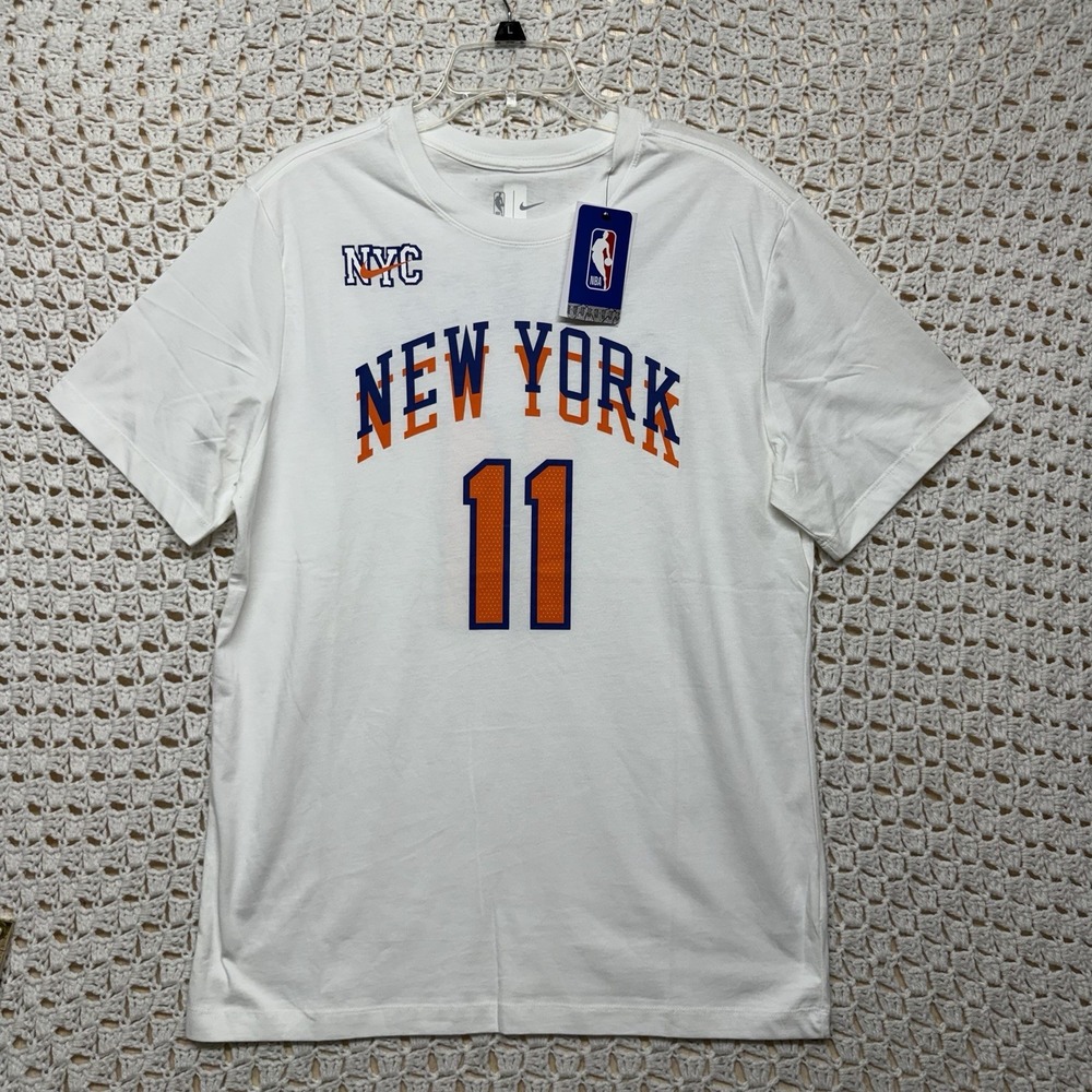 Nike New York Knicks Jalen Brunson City Edition T-Shirt Mens L White NBA HJ2782-